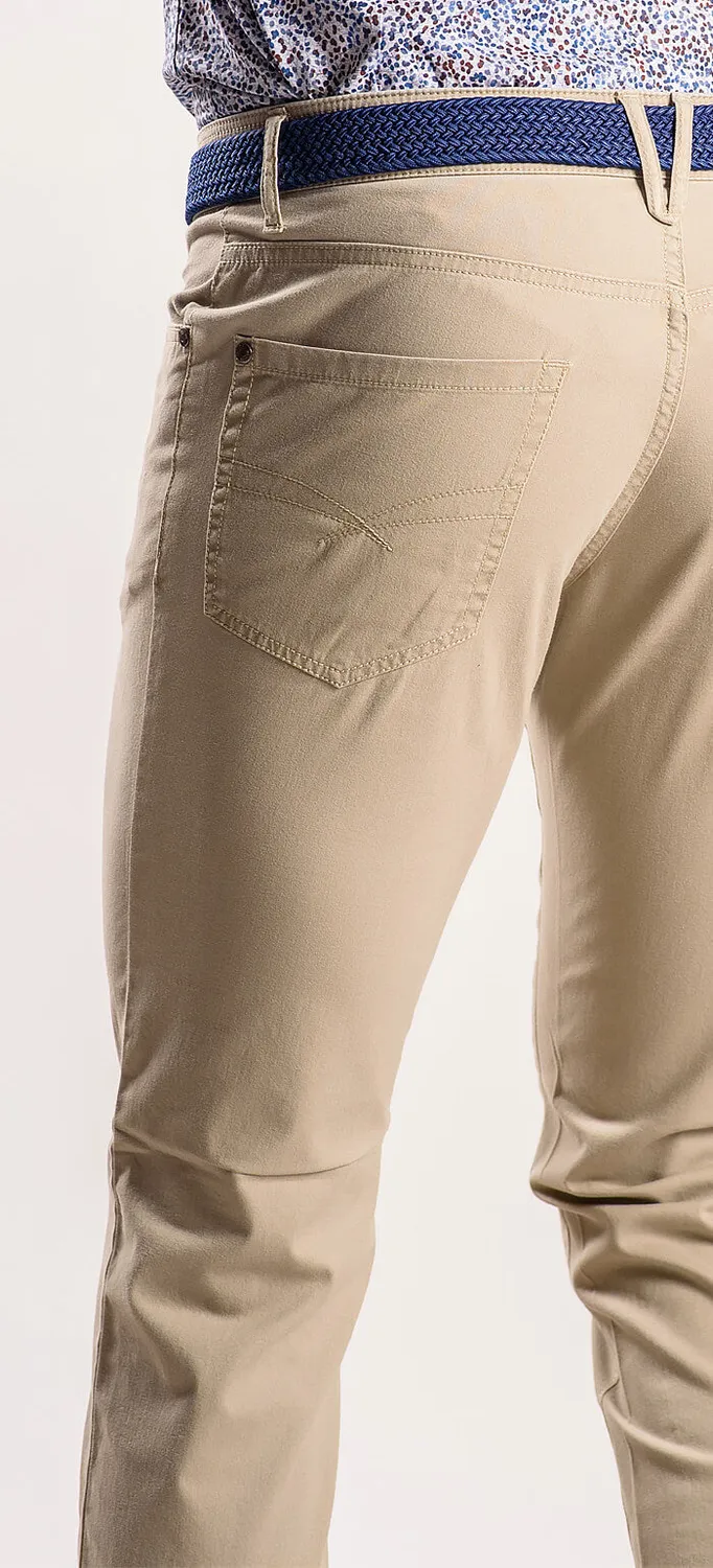 Alain Delon jeans beige slim elasticizzati