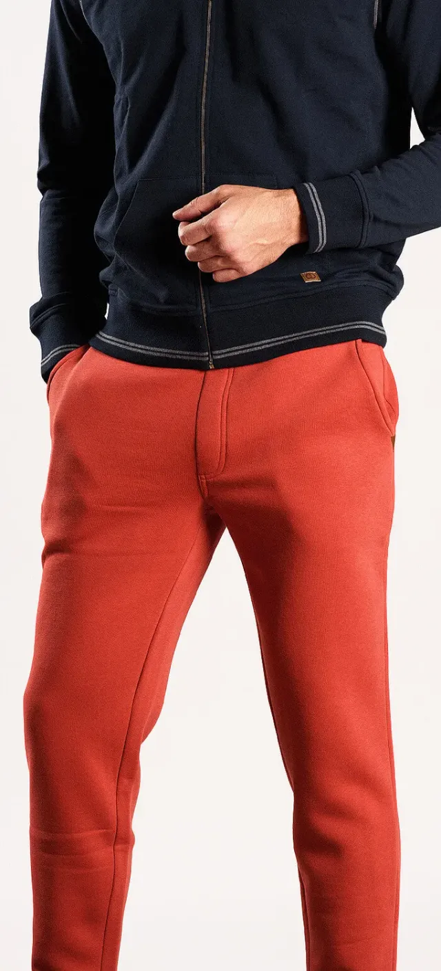Alain Delon pantaloni tuta rossi cotone