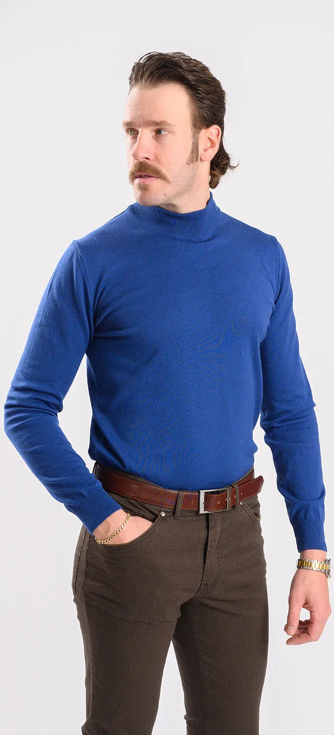 Alain Delon Dolcevita Cotone Blu Navy Slim