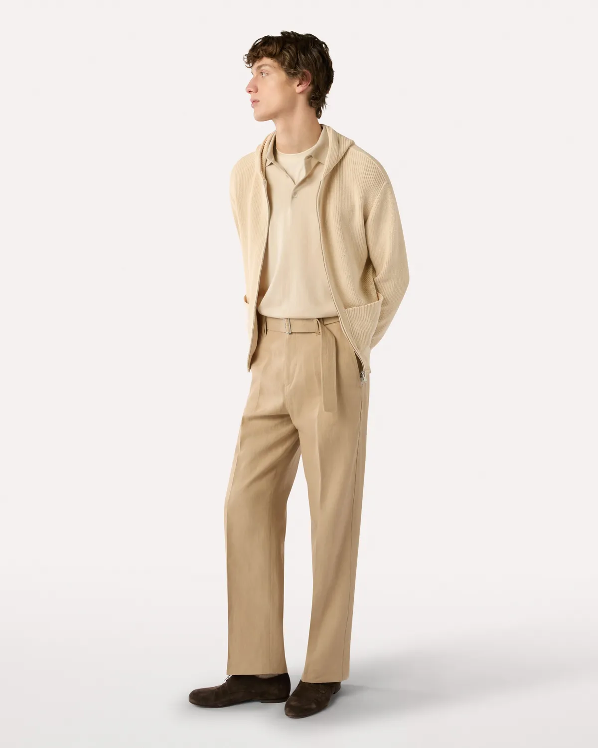 Lardini Polo panna maglia cotone manica corta GOTS