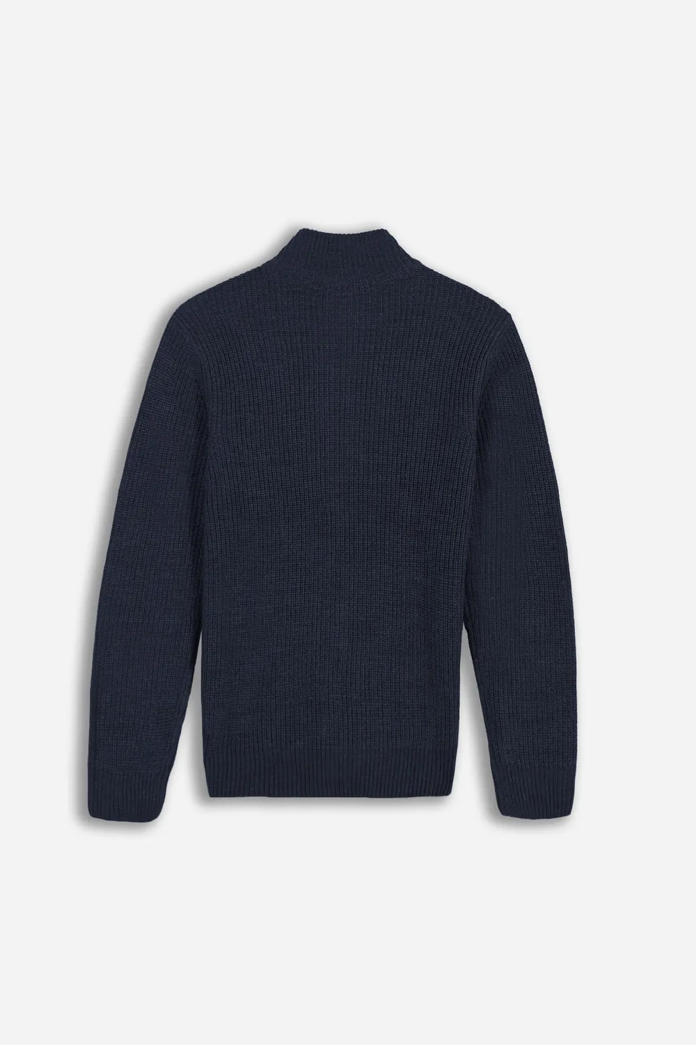 Sonny Bono Full Zip Maglia Blu Costina Collo