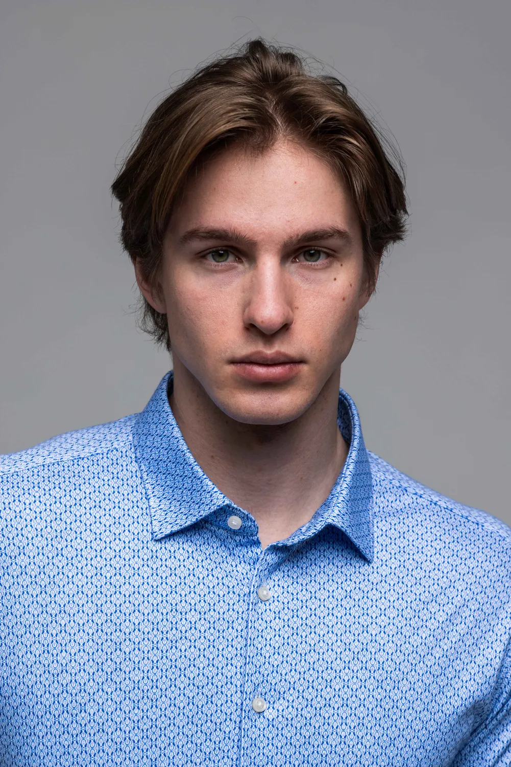 Alain Delon Camicia extra slim fantasia manica corta cotone