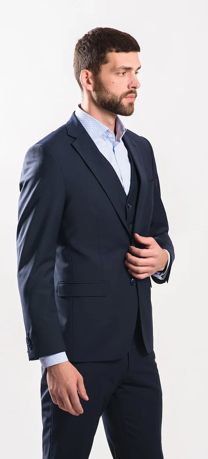 Alain Delon Gilet Abito Classico Elasticizzato Slim
