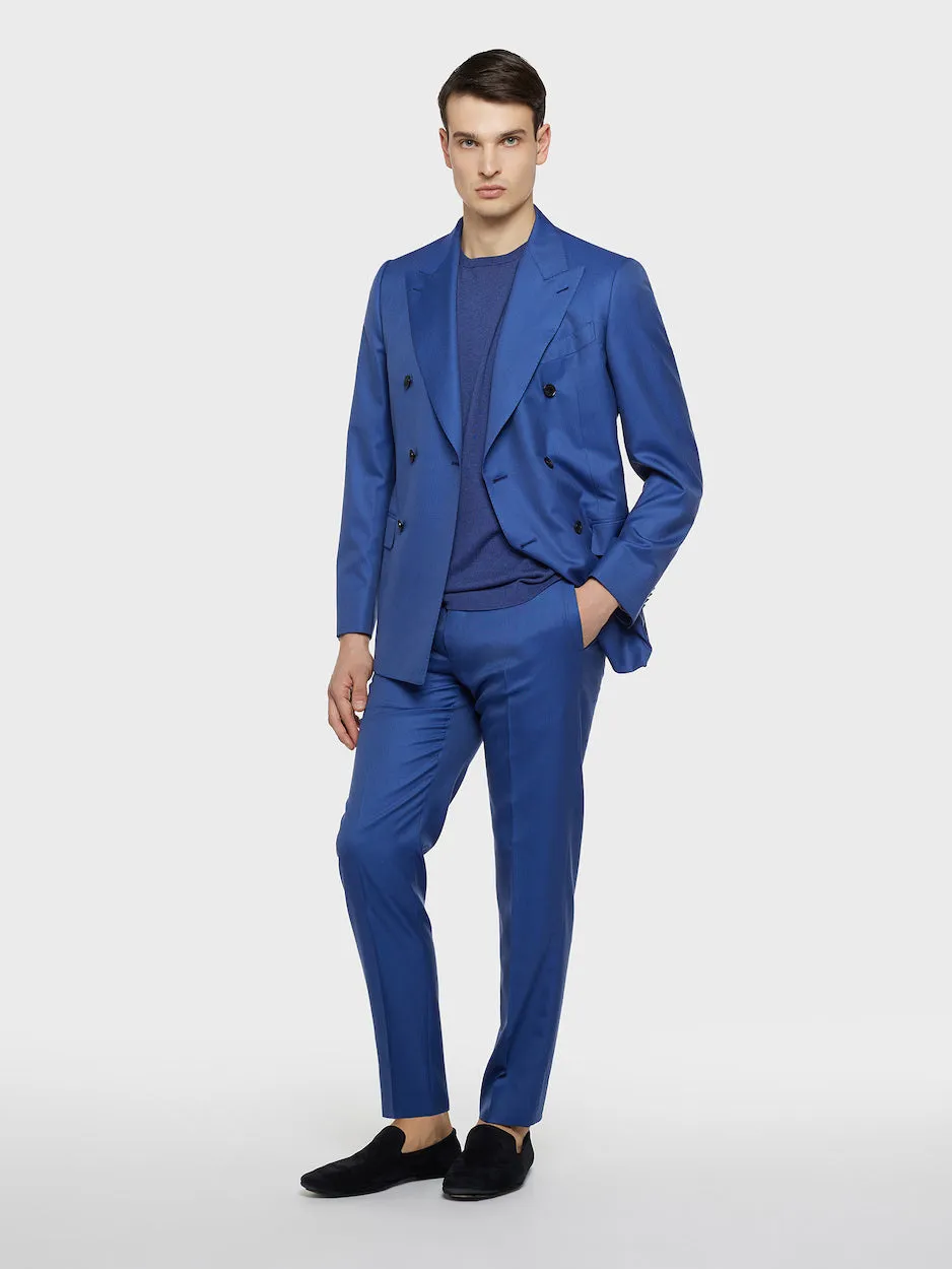 Caruso T-shirt maglia seta e cotone blu