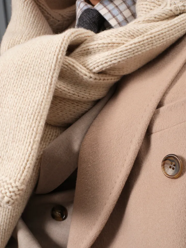 Sand Menswear Sultan DB cappotto cashmere cammello chiaro