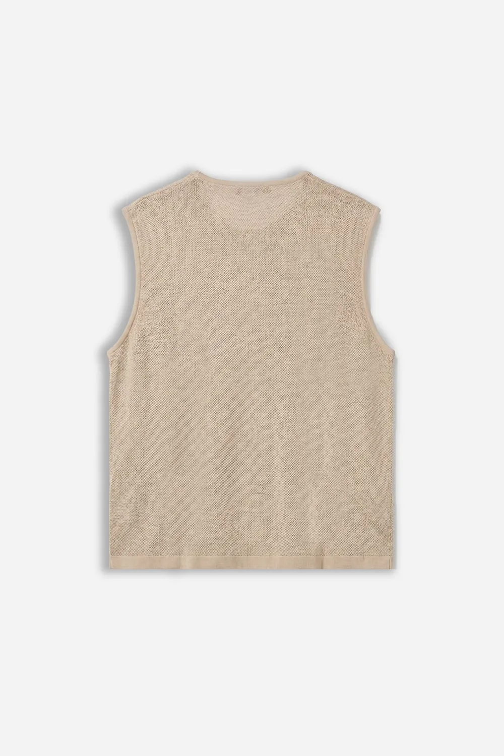 Sonny Bono T-Shirt Smanicata Girocollo Sabbia in Cotone