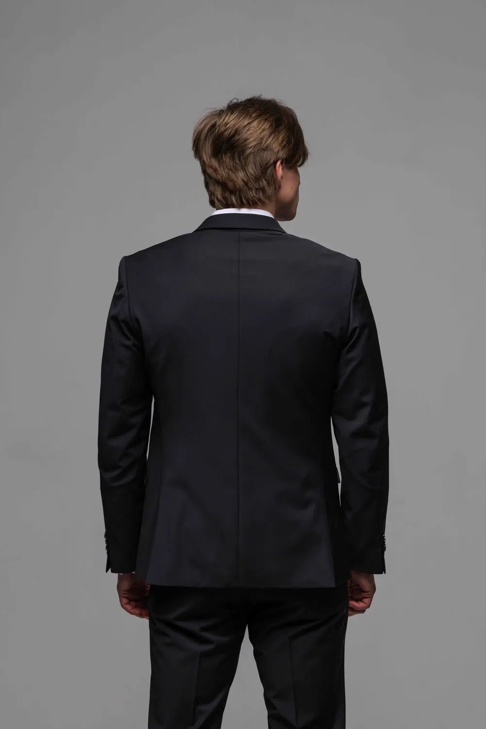 Alain Delon Basic giacca abito nera slim fit