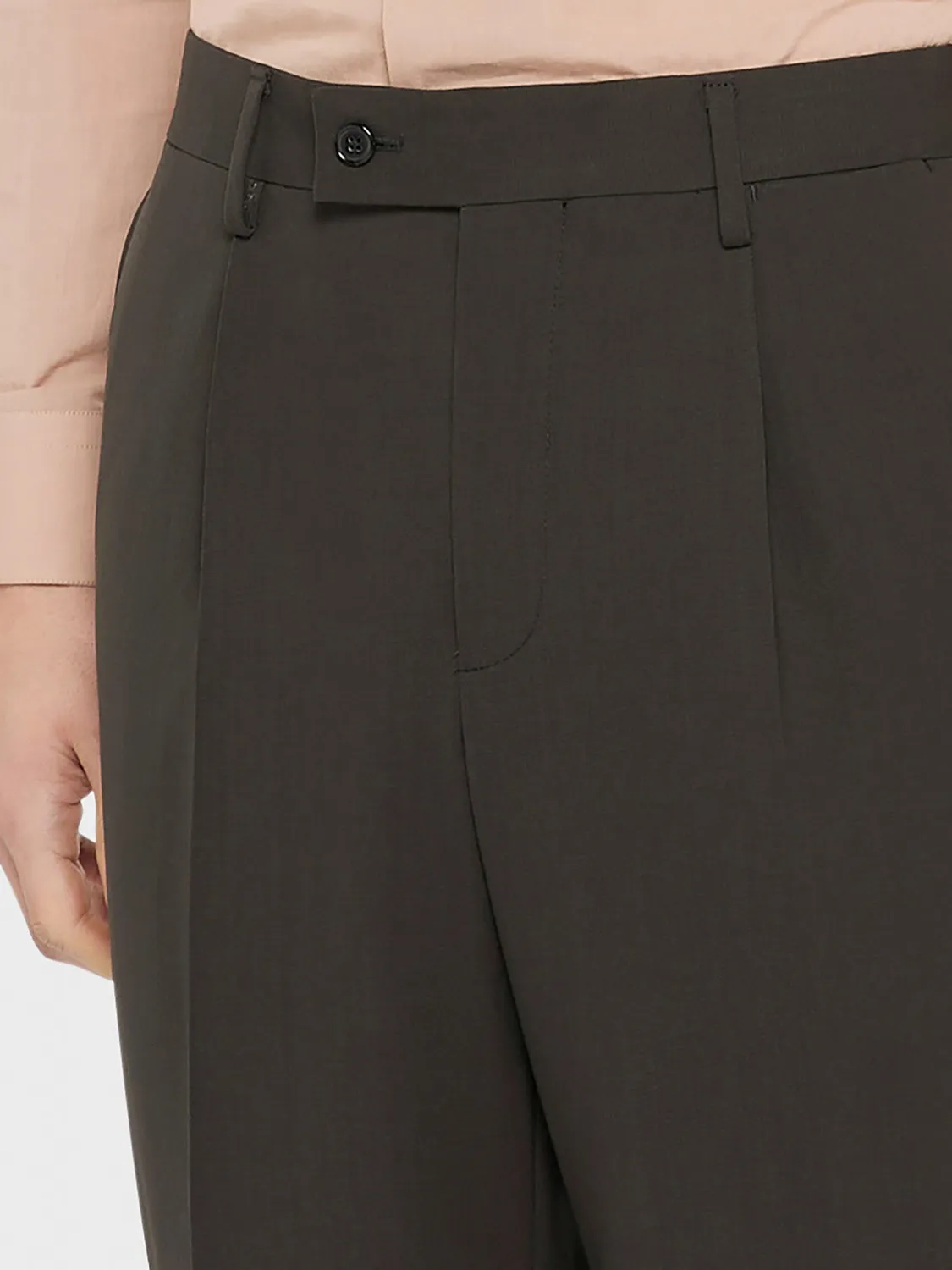 Caruso Houdini Pantalone Tropical Lana Carbone