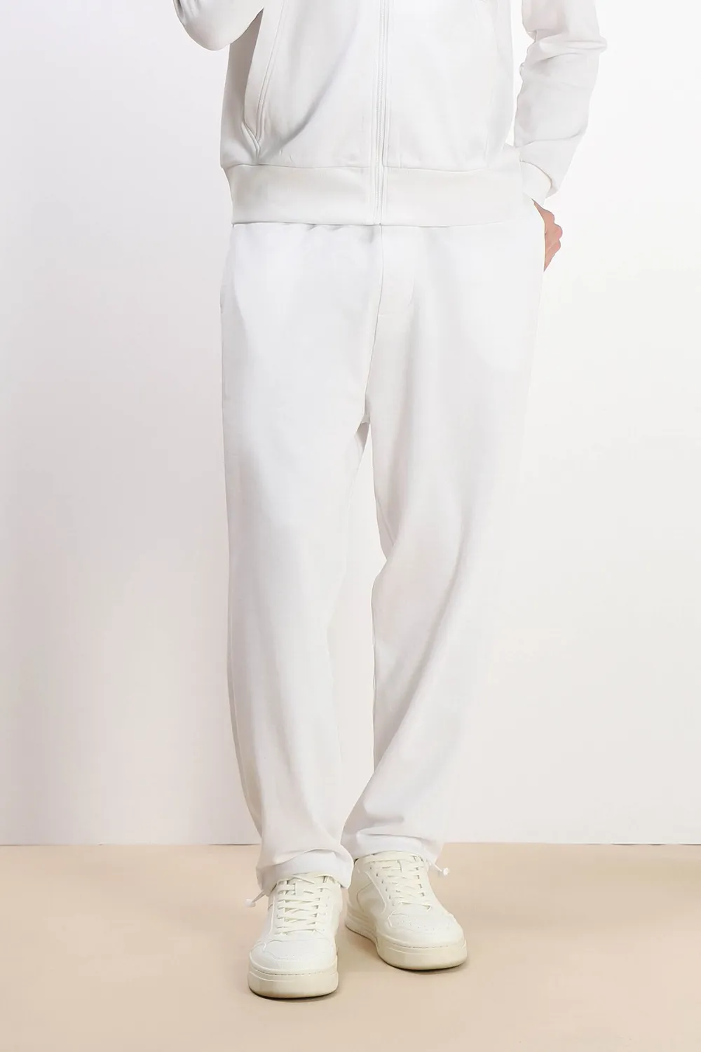 Sonny Bono Pantalone Felpa Coulisse Fondo Bianco