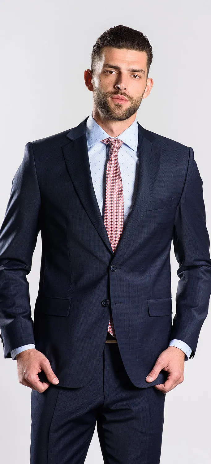 Alain Delon abito uomo slim fit blu navy taglia 48