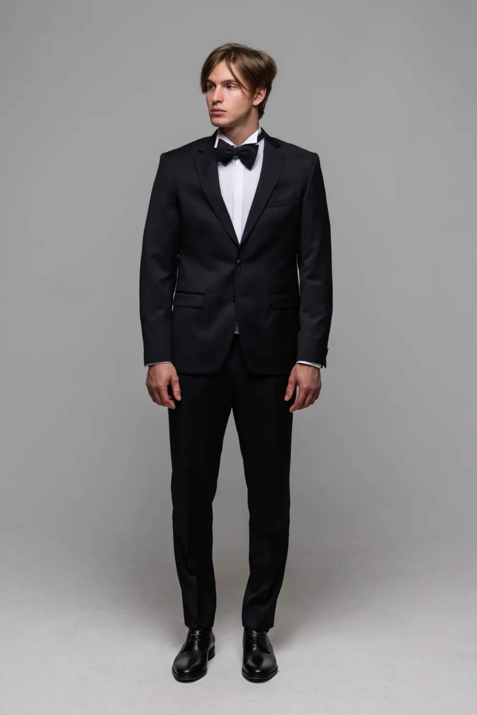 Alain Delon abito nero lana Super 130s slim fit XL
