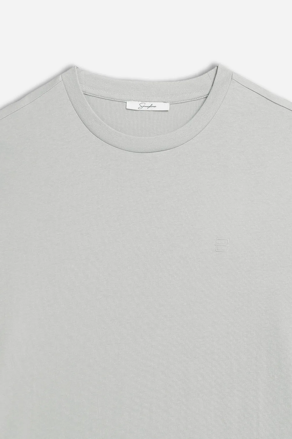 Sonny Bono T-Shirt Logo Grigio Chiaro Cotone
