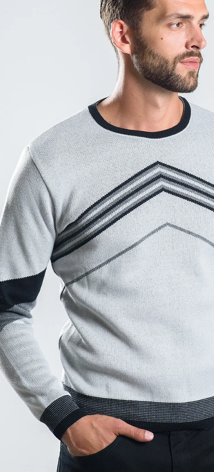 Alain Delon pullover cotone grigio collo tondo