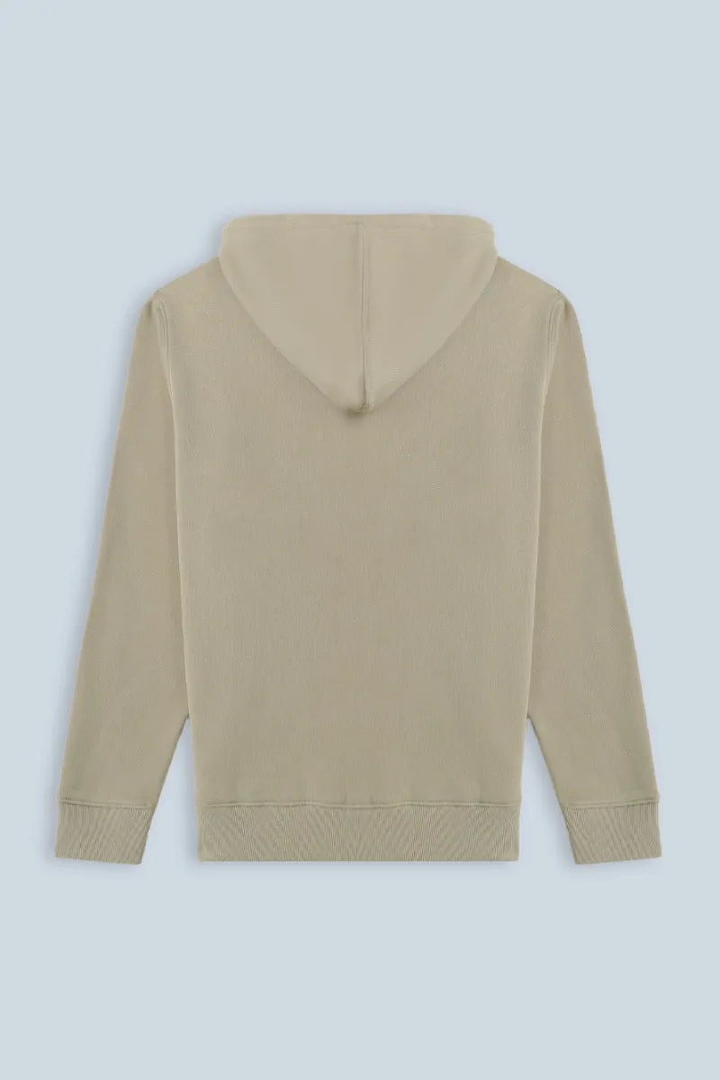 Sonny Bono felpa con zip e cappuccio beige