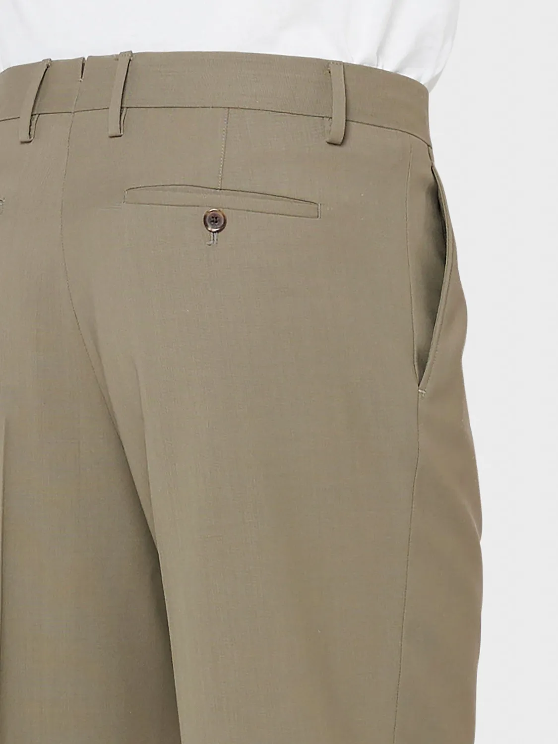 Caruso Houdini pantalone tropical lana khaki