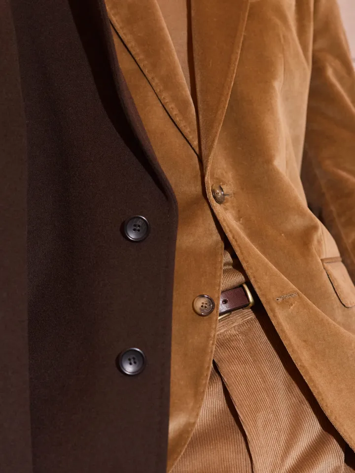 Sand Menswear Sultan Relax cappotto cashmere marrone scuro