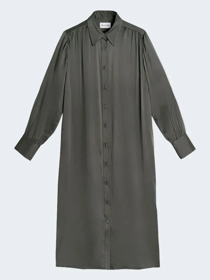 Sand Menswear 3176 Asia chemisier seta grigio grafite