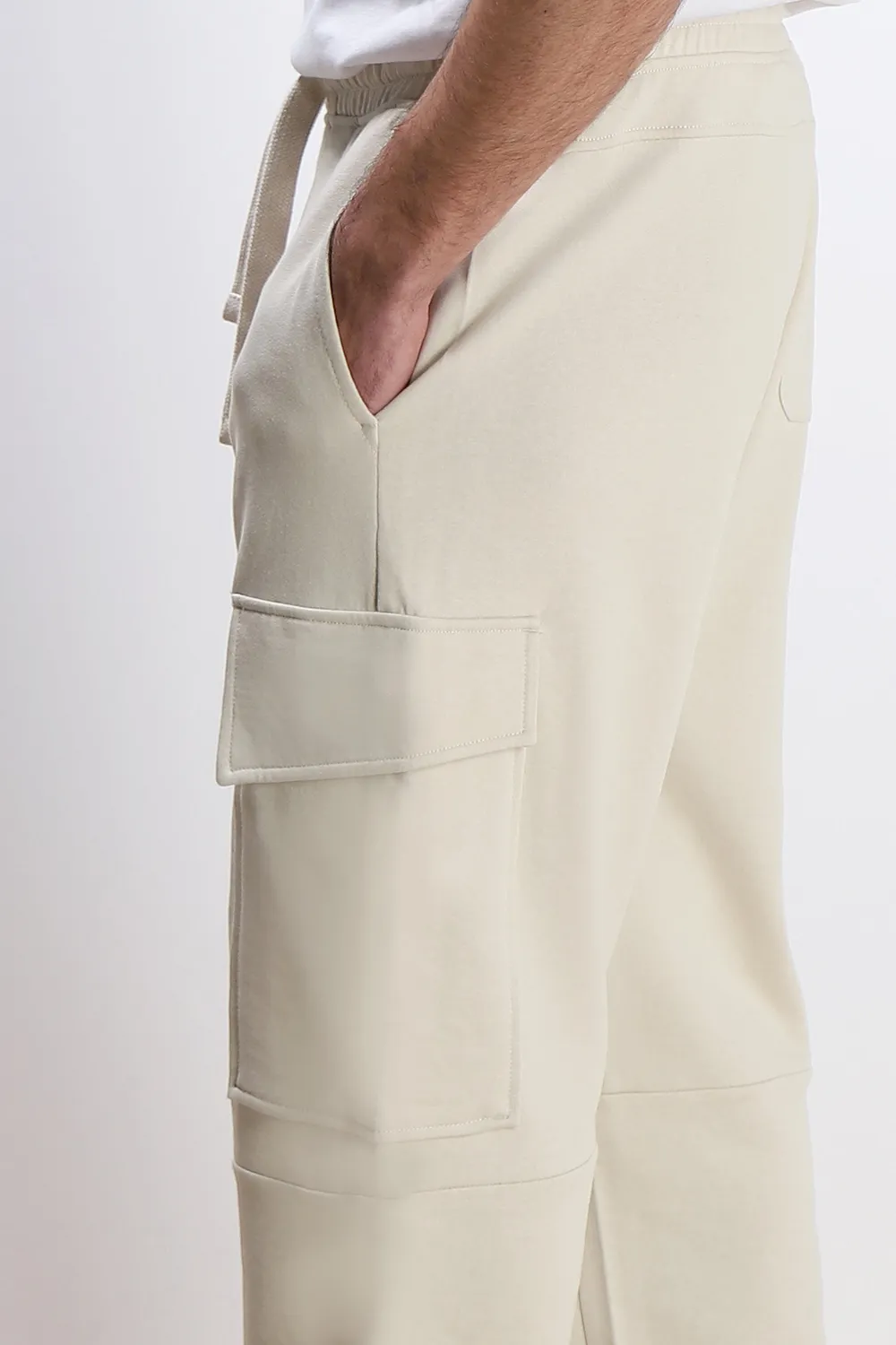 Sonny Bono Pantalone Jogger Felpa Beige Chiaro