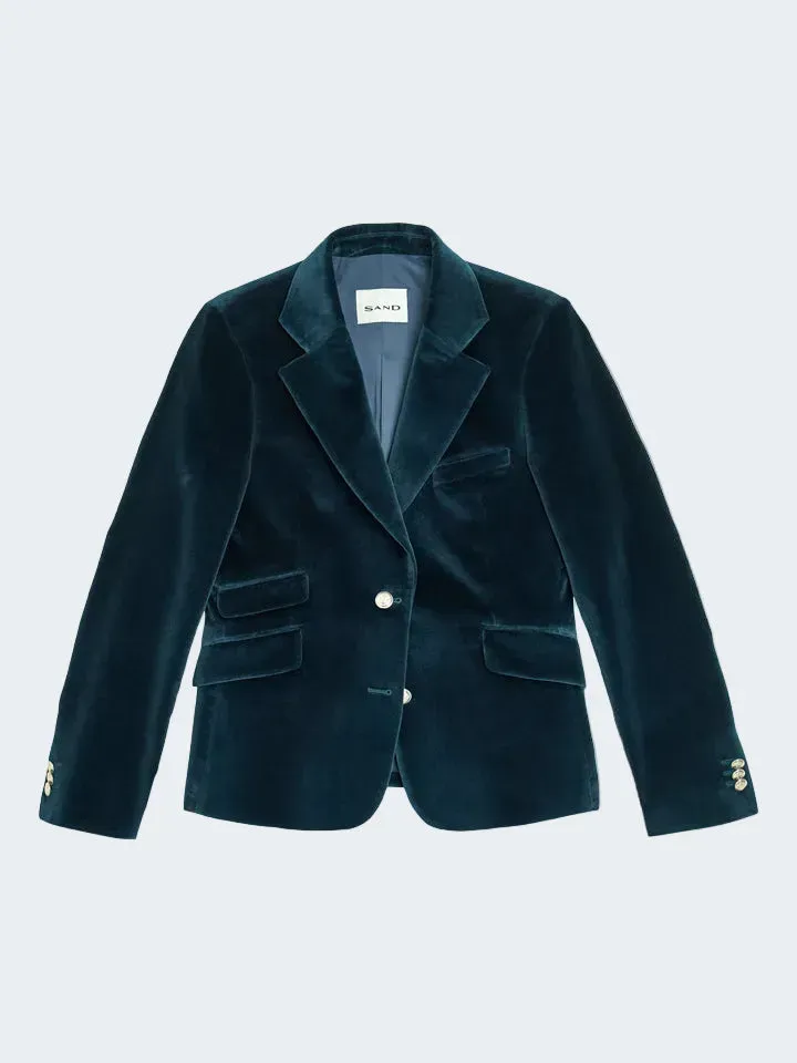 Sand Menswear Remi B blazer velluto blu navy
