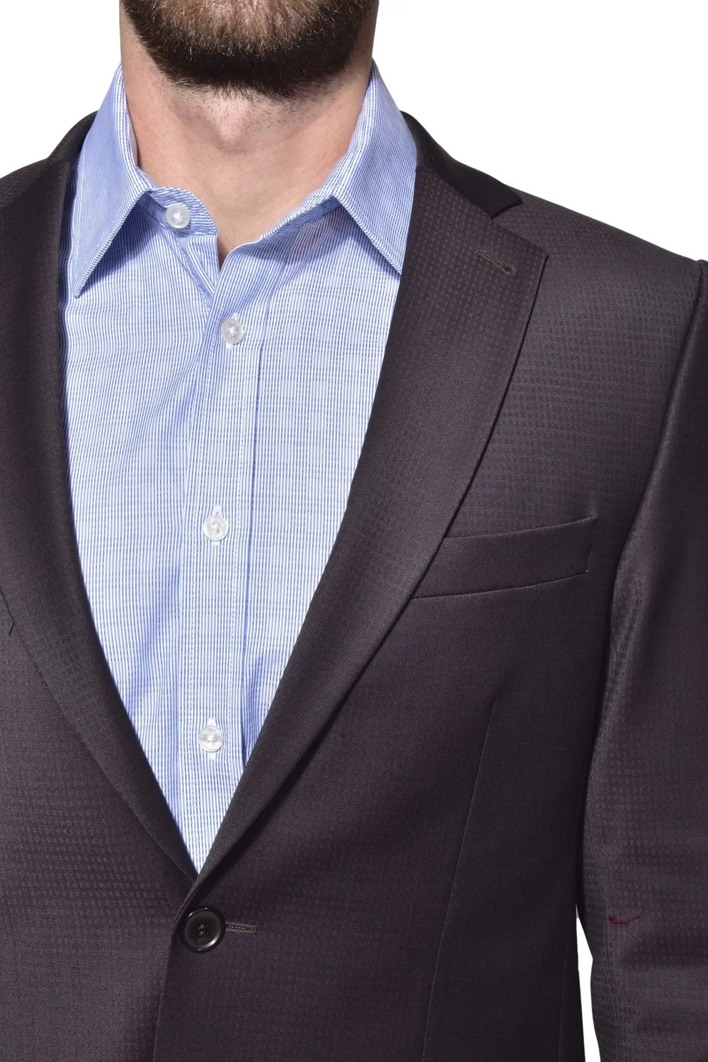 Alain Delon abito marrone slim fit revers larghi