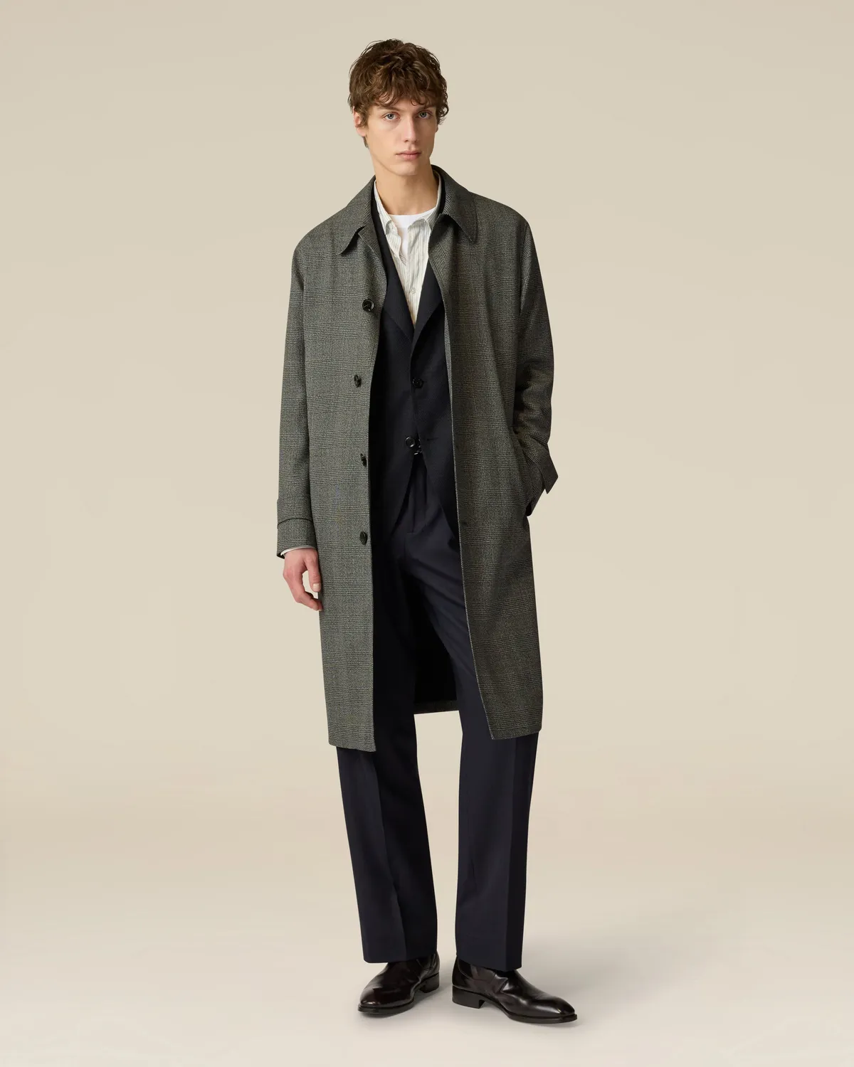 Lardini Iconic Giacca Monopetto Blu Lana Galles