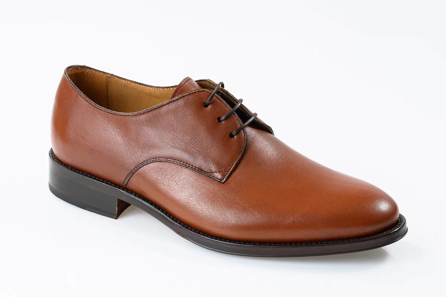 Alain Delon scarpe derby marroni pelle vitello Blake