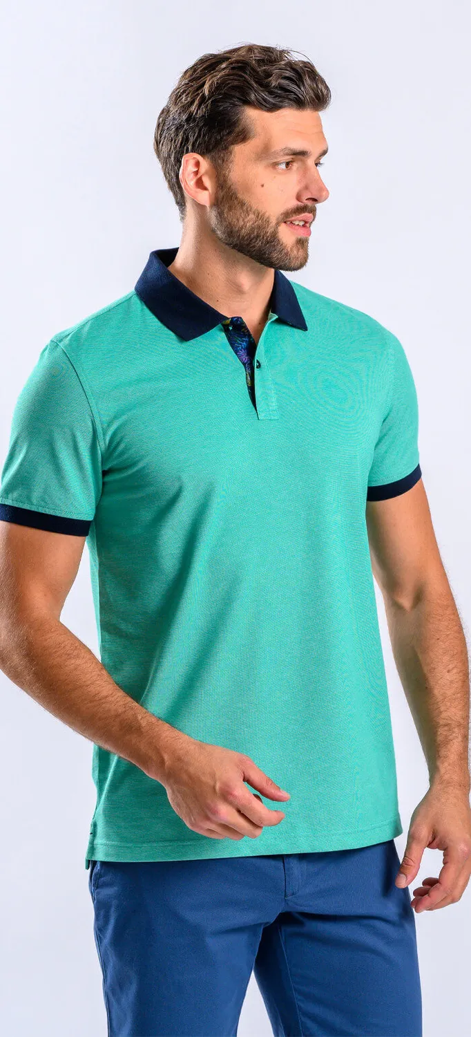 Alain Delon polo verde pistacchio slim fit manica corta