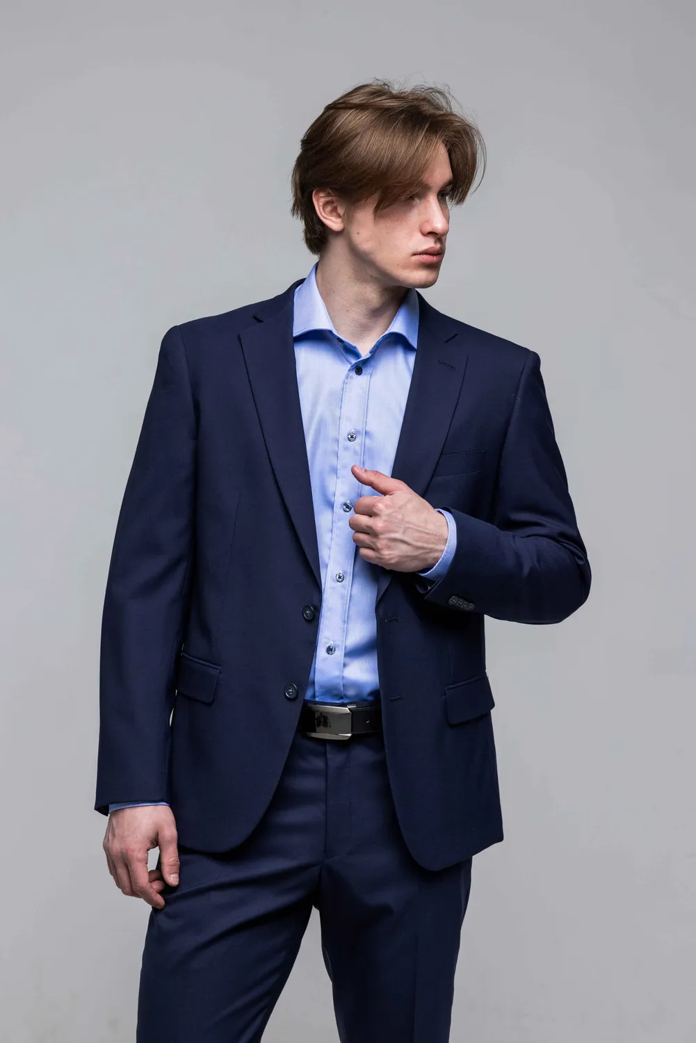 Alain Delon Basic Giacca Abito Blu Slim Fit