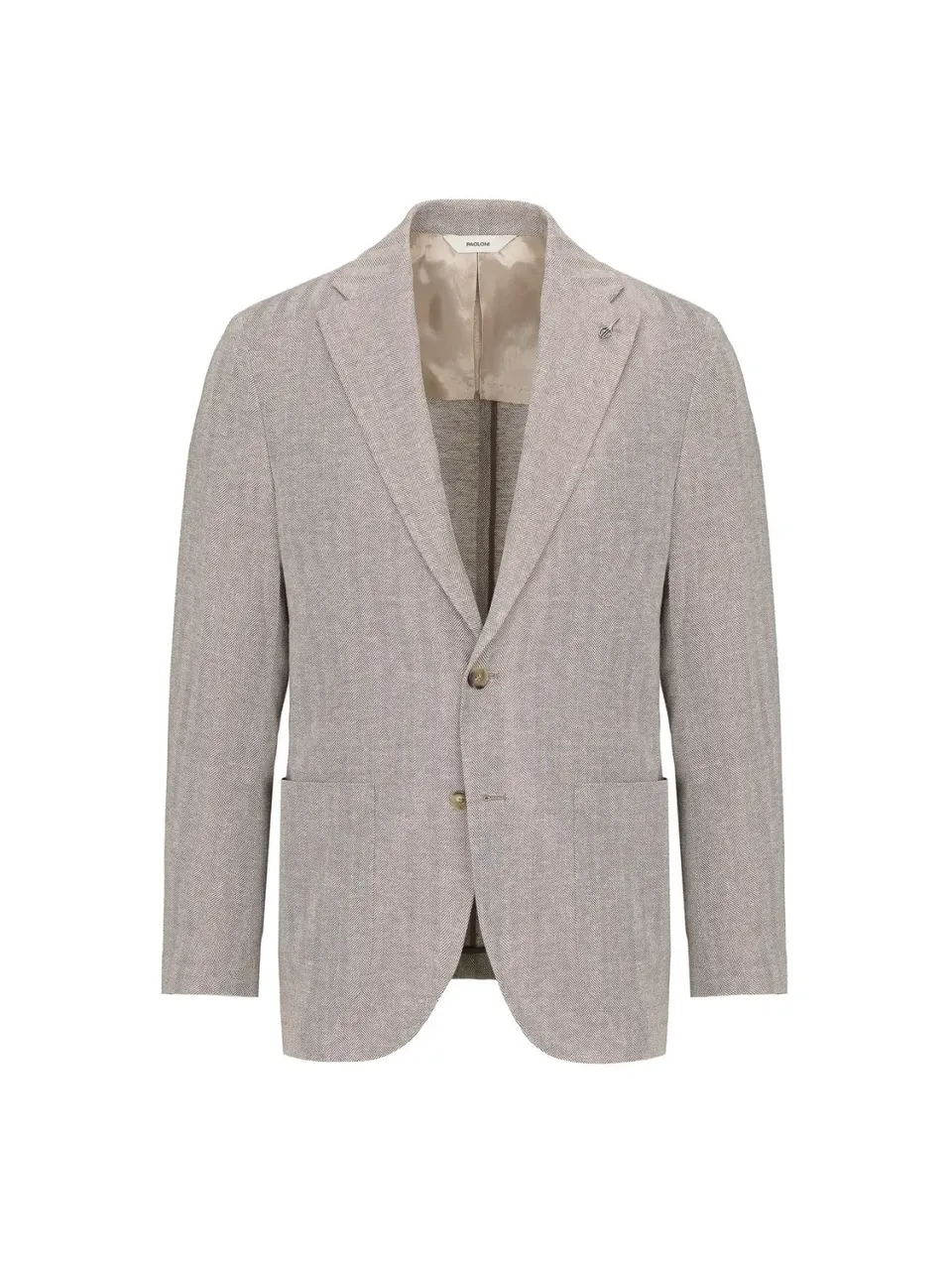 Paoloni Giacca Resca Beige Lino Cotone