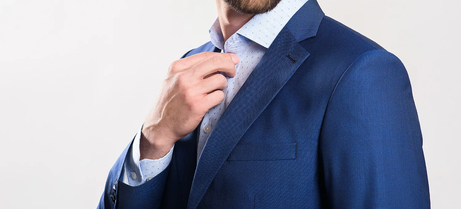 Alain Delon Abito Slim Fit Blu Lana Zignone