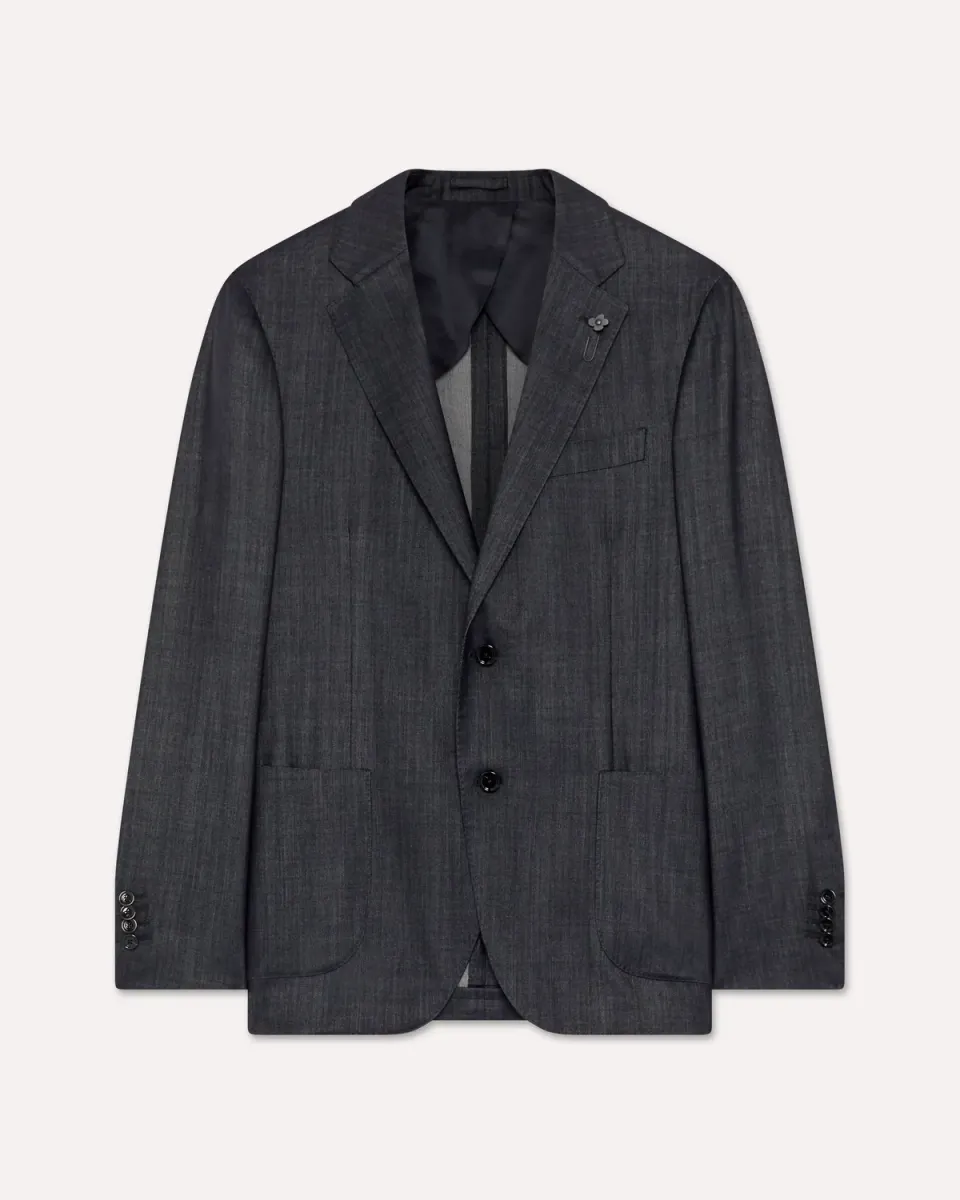 Lardini Iconic Giacca Blu Effetto Denim Uomo