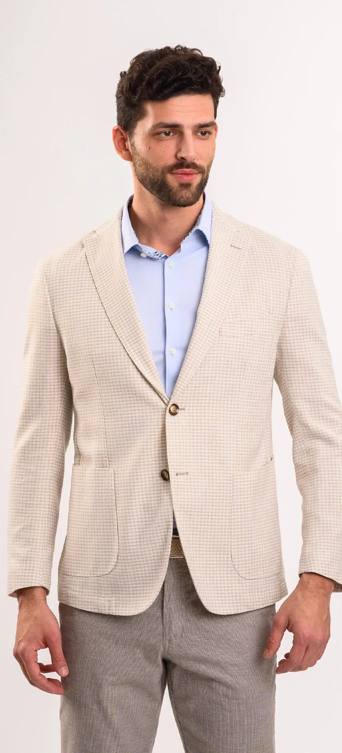 Alain Delon giacca estiva beige sfoderata leggera