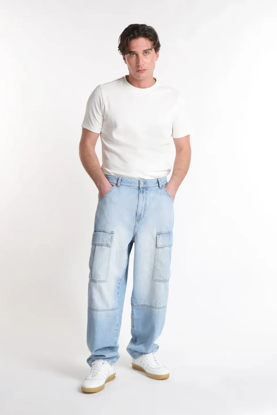 Sonny Bono Jeans Cargo Baggy celeste