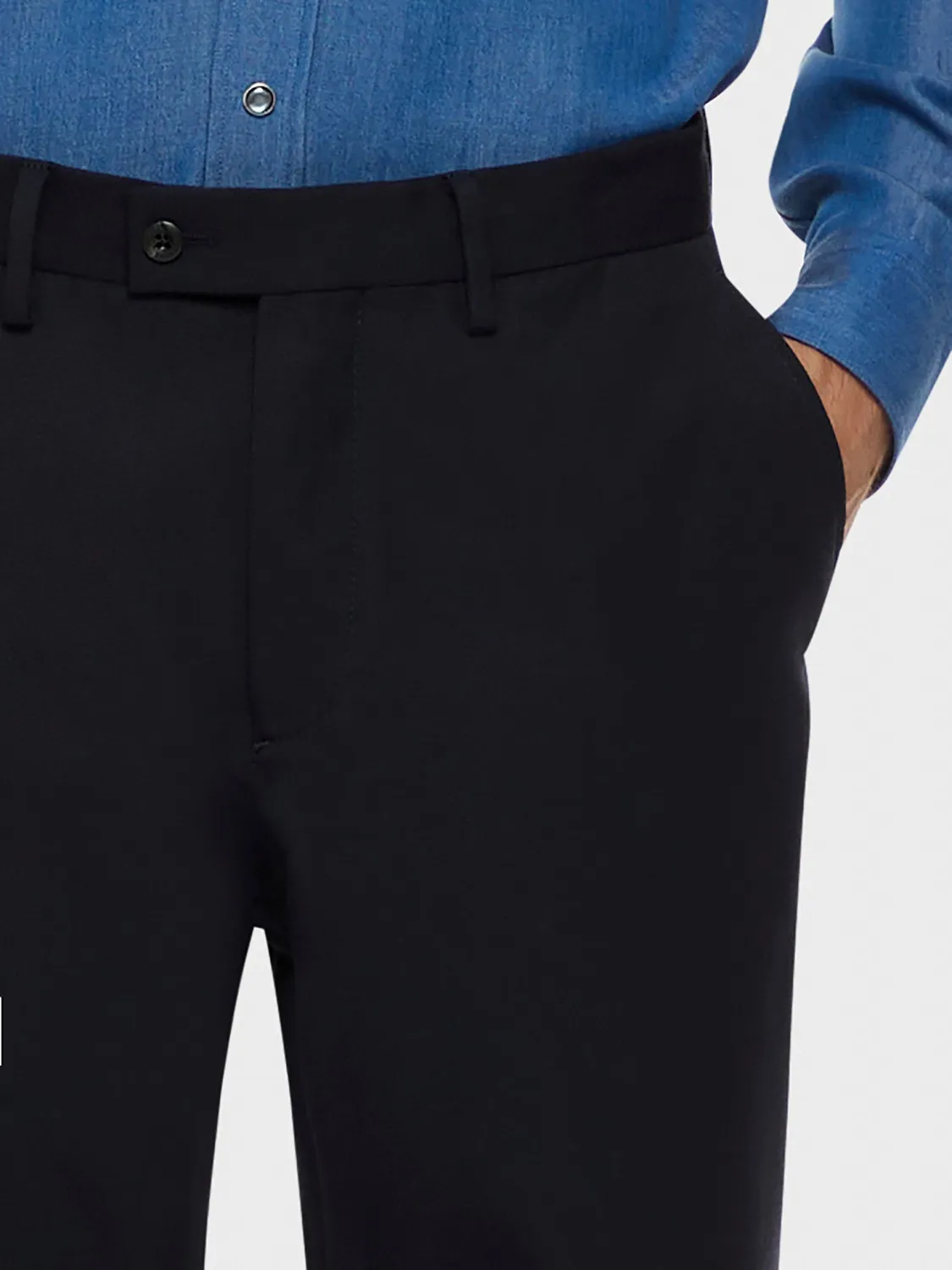 Caruso Norma pantalone gabardine lana blu