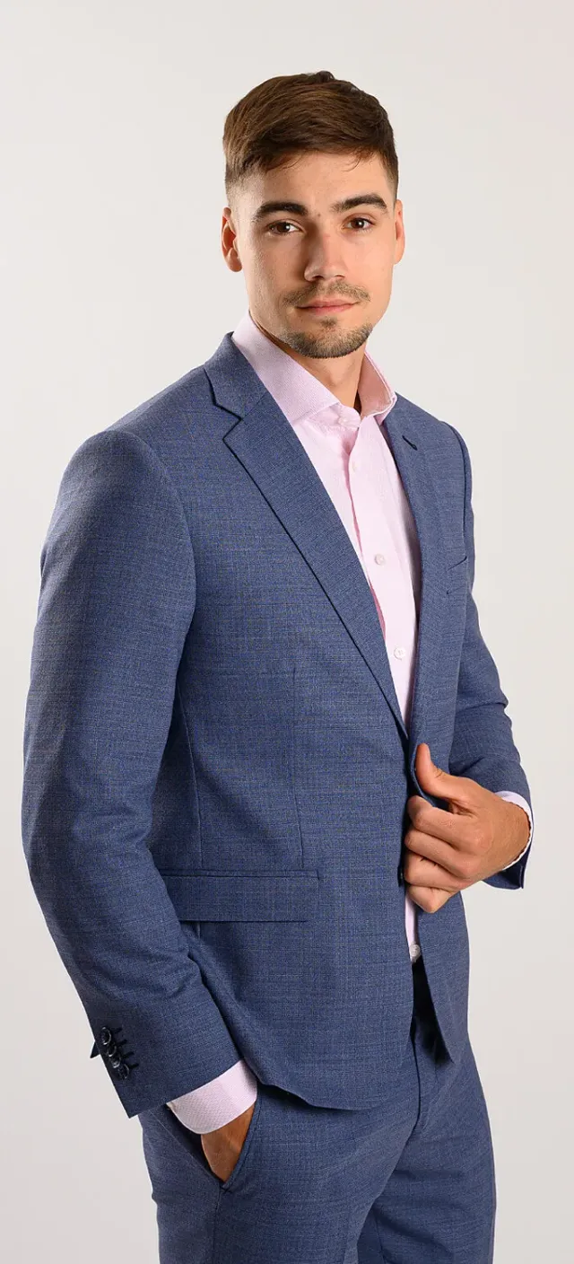 Alain Delon Completo Slim Azzurro Chiaro Elasticizzato