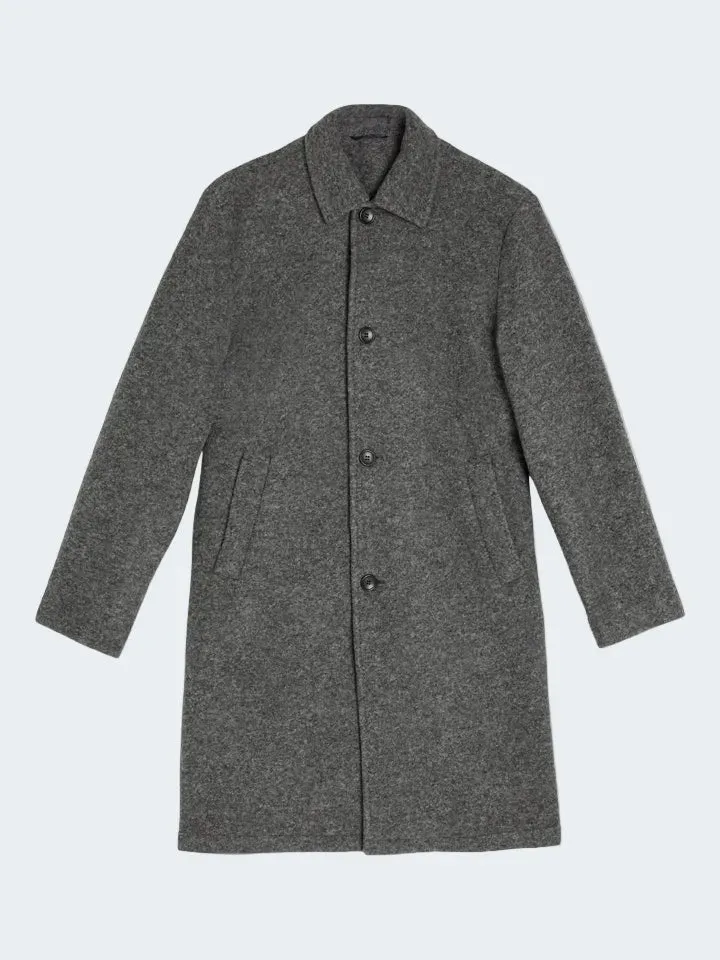 Sand Menswear Aiden cappotto jersey merino grigio stretch