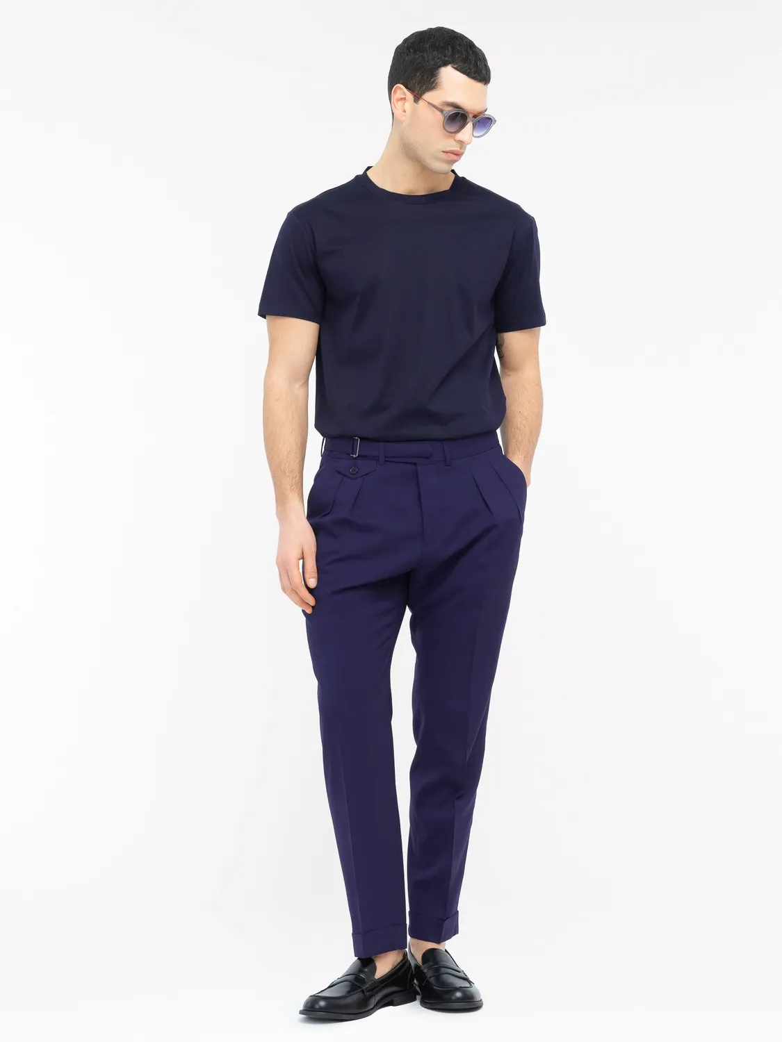 Paoloni T-shirt jersey di cotone blu