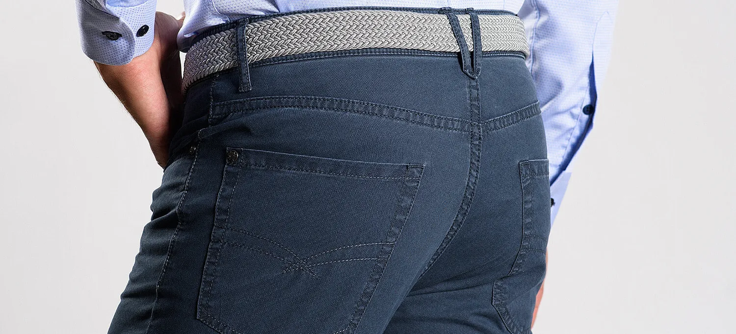 Alain Delon jeans grigio-blu slim cotone Setex
