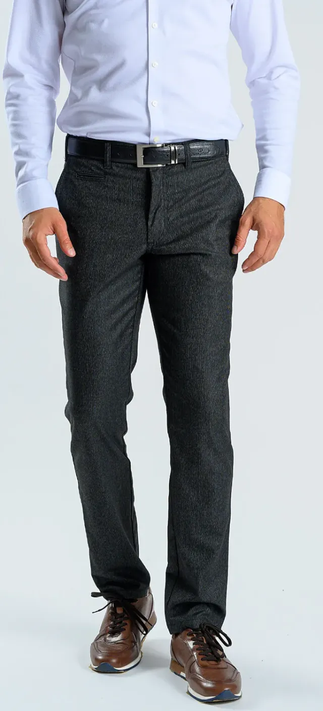 Alain Delon pantalone chino nero grigio slim fit