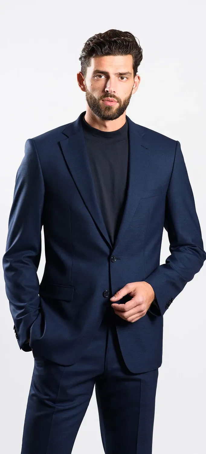 Alain Delon abito blu navy slim fit due bottoni 102