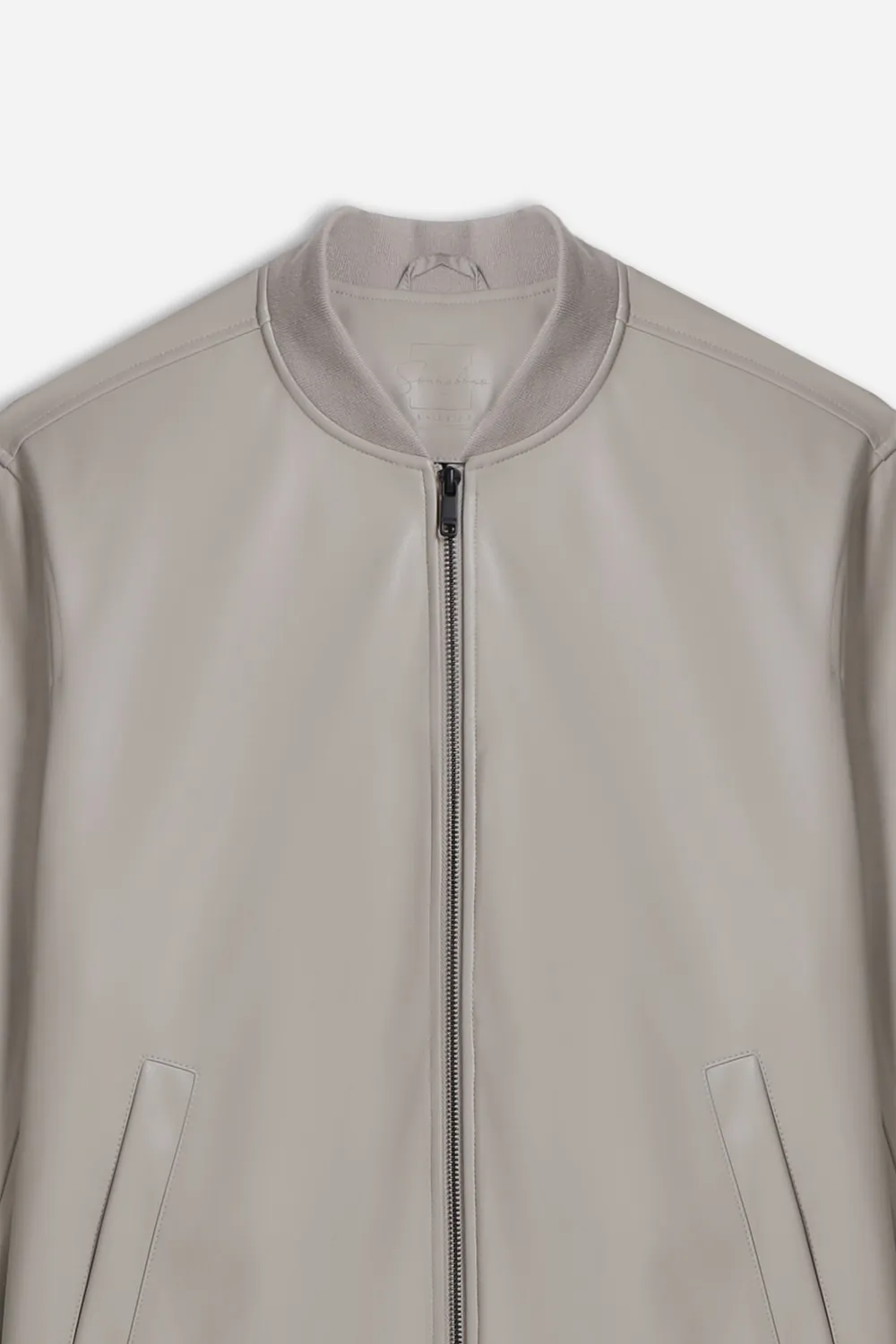 Sonny Bono Bomber Effetto Nappa Grigio Chiaro Urbano