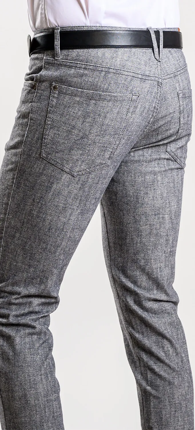 Alain Delon jeans grigi slim fit elastici