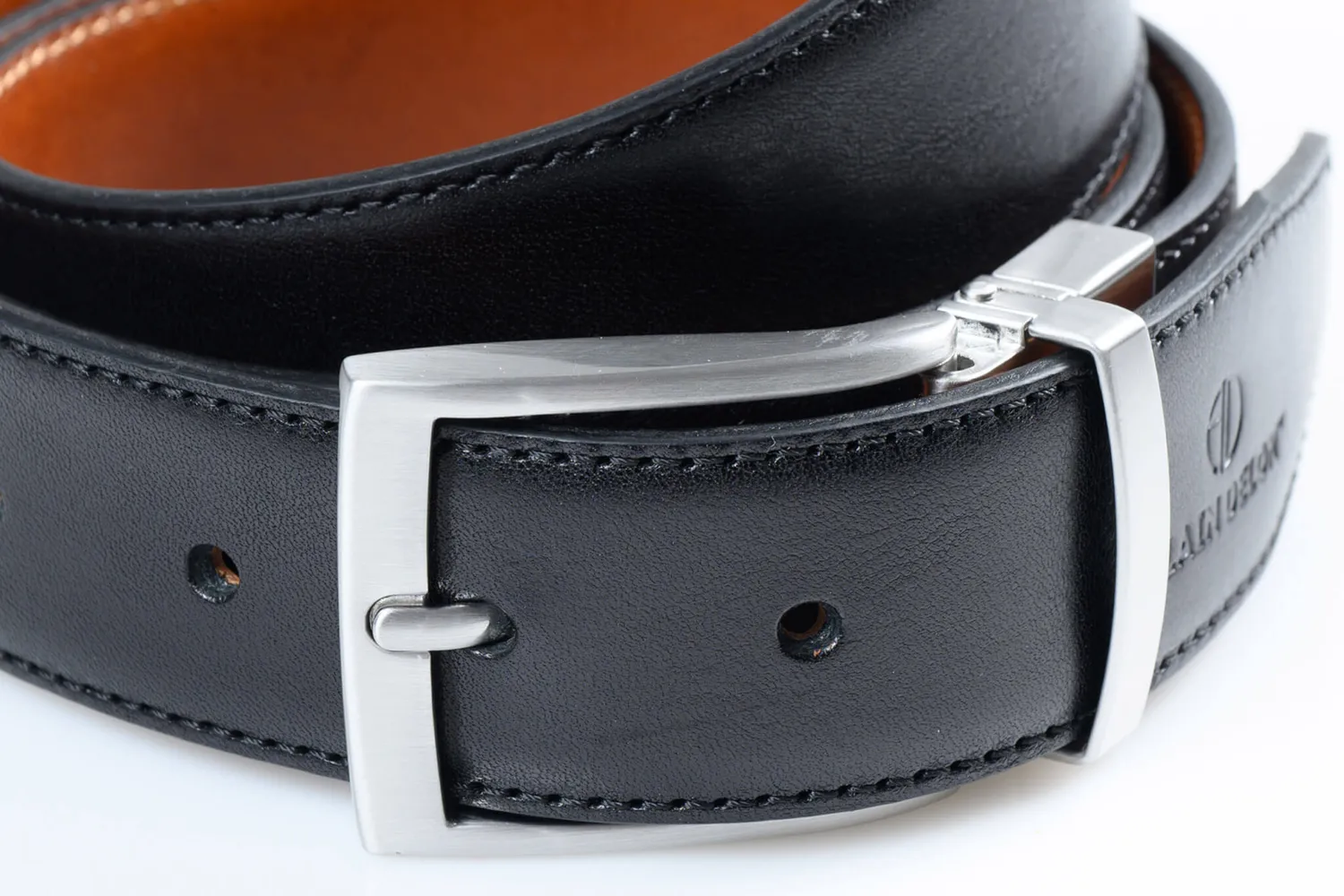 Alain Delon cintura pelle reversibile 110 cm