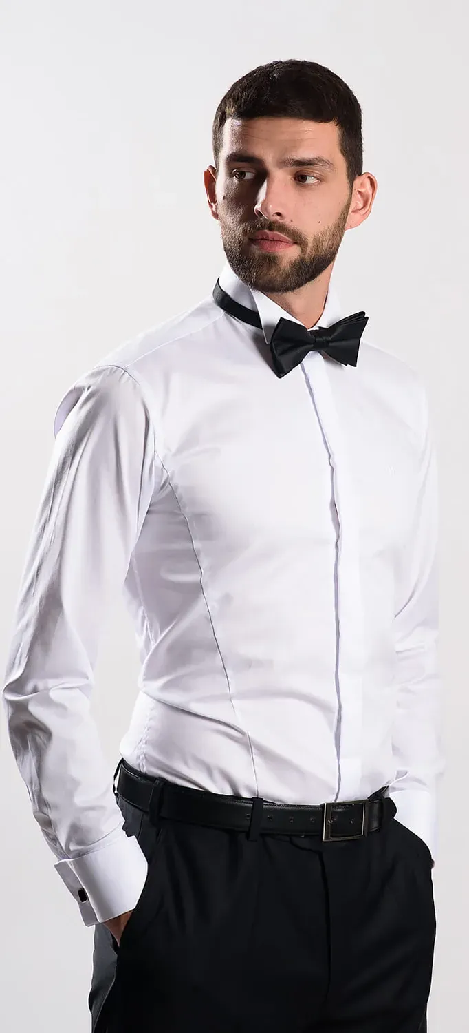 Alain Delon camicia smoking extra slim fit cerimonia