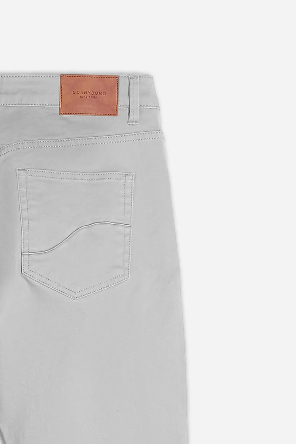 Sonny Bono Basic 07408P5 pantalone 5 tasche grigio perla