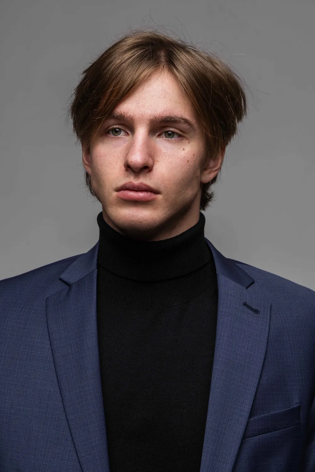 Alain Delon abito slim fit blu micro fantasia taglie forti