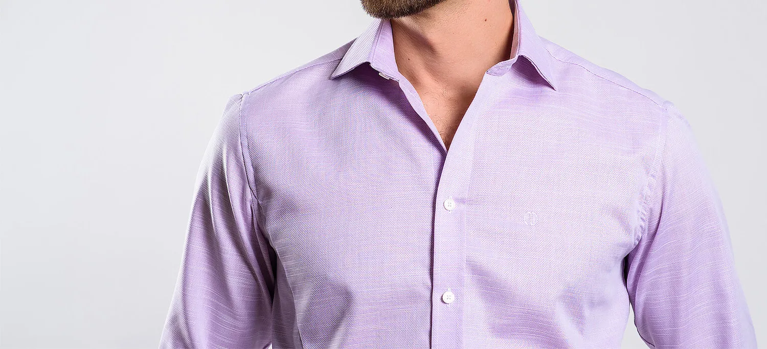 Alain Delon camicia viola extra slim fit cotone Getzner