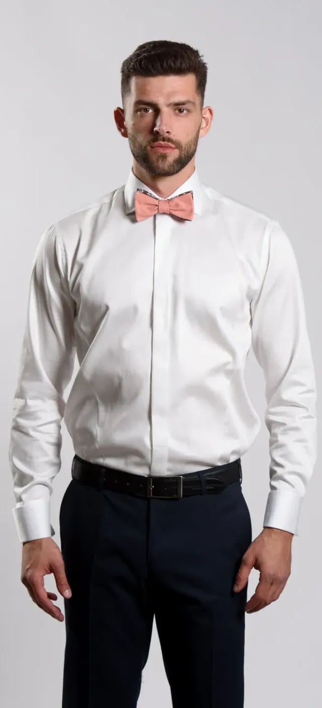 Alain Delon camicia champagne Extra Slim Fit in cotone