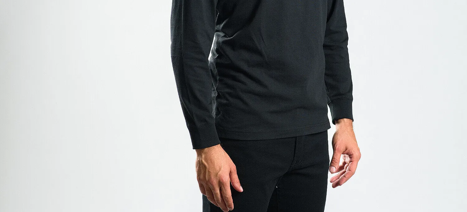 Alain Delon Dolcevita Cotone Nera XXXL Slim Fit