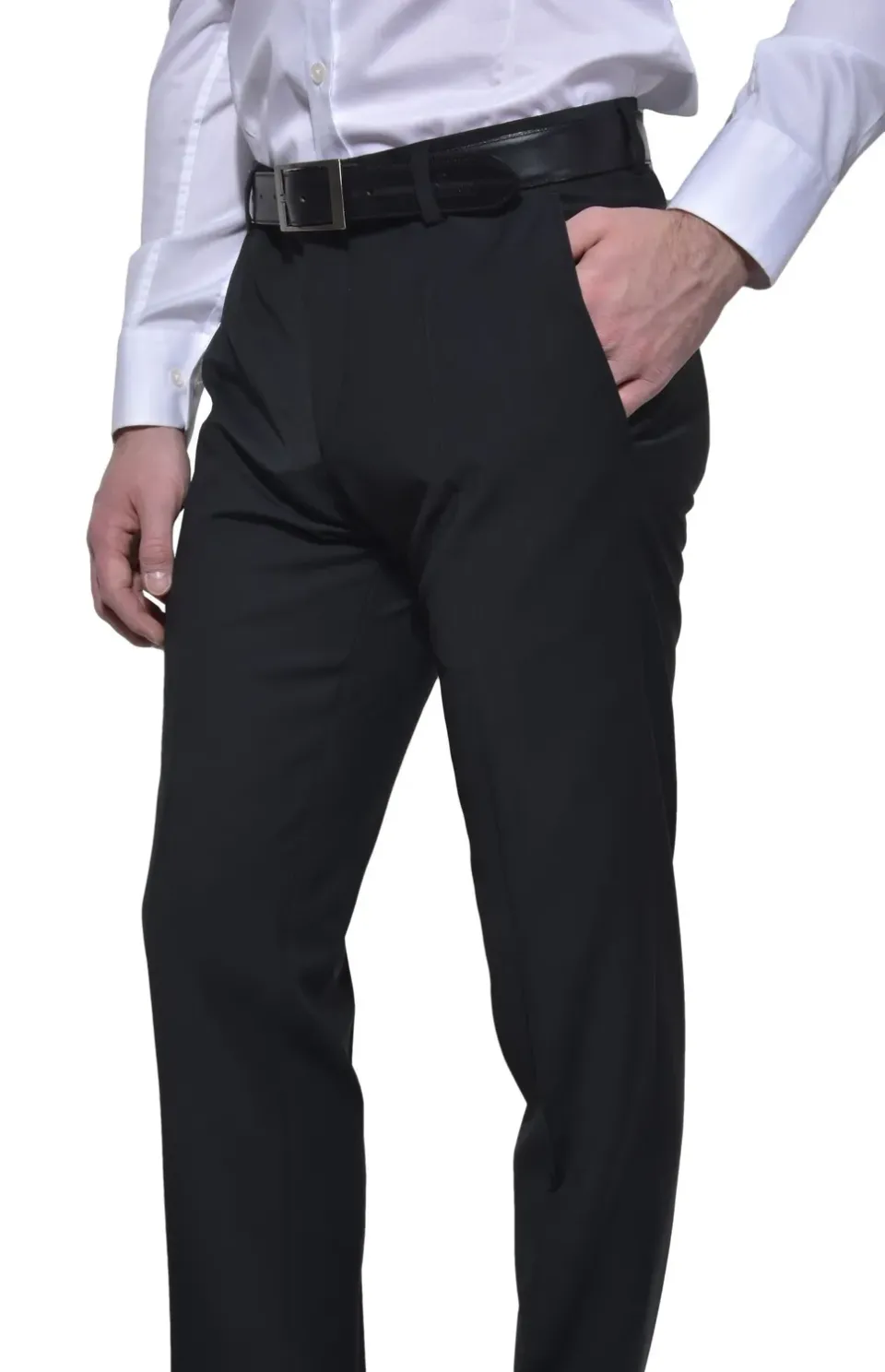 Alain Delon pantaloni eleganti neri 46 formali